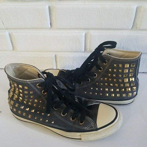 gold studded converse